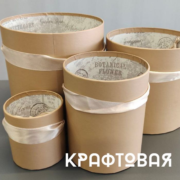Шляпная коробка крафтовая