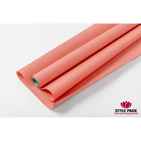 Пленка пудровая Satin 60см*10м - Коралловая роза