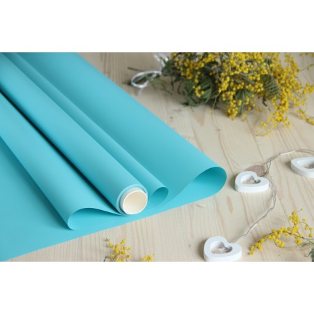 Пленка пудровая Satin 60см*10м - Бирюзовая