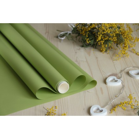 Пленка пудровая Satin 60см*10м - Оливка