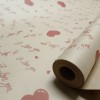 Крафт бумага 60см*10м - I love you