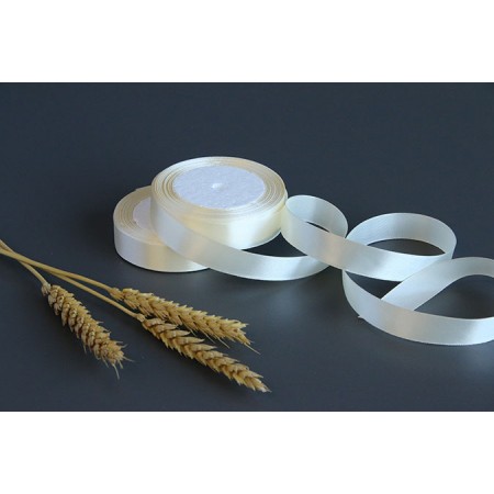 Лента атласная 20мм*25ярд - Кремовая