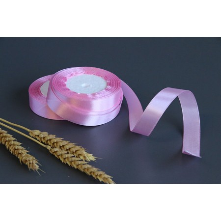 Лента атласная 20мм*25ярд - Розовая