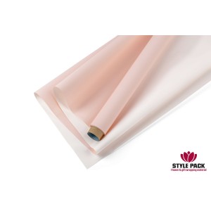 Упаковка "DUOMATT" 50см*10м - Нежно-розовый / Белый