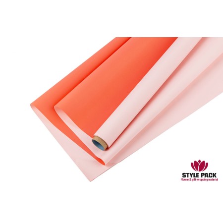 Упаковка "DUOMATT" 50см*10м - Нежно-розовый / Коралл