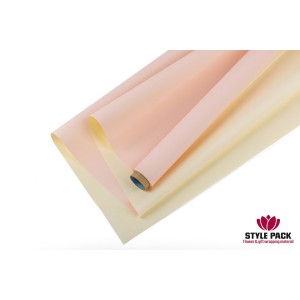 Упаковка "DUOMATT" 50см*10м - Нежно-розовый / Айвори
