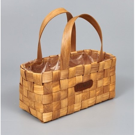 Корзина круглая ива 23*23*10 см Белая