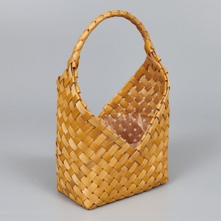 Корзина круглая ива 23*23*10 см Белая