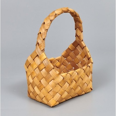 Корзина круглая ива 23*23*10 см Белая