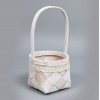 Корзина круглая ива 23*23*10 см Белая
