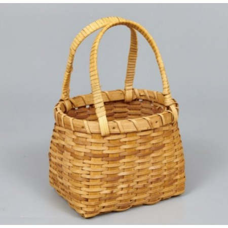 Корзина круглая ива 23*23*10 см Белая