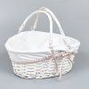 Корзина из ивы 38*34*18, овал, белый