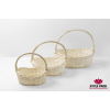 Набор корзин ива D39см, D33см, D27см, 3 шт., Выбеленный