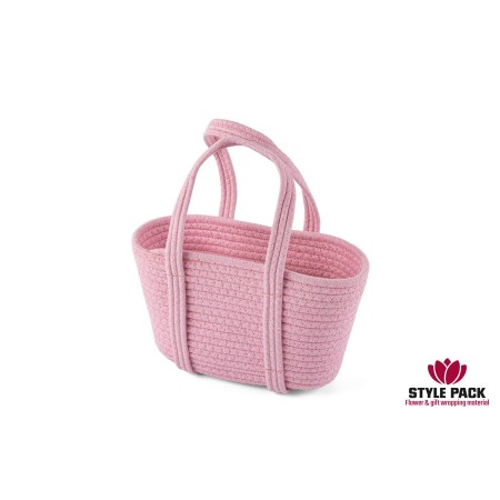Корзина текстиль B27*15, розовый
