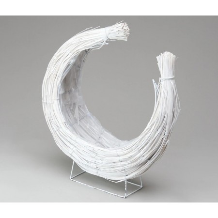 Корзина из ивы 13*40 H45 B20*10см, белый