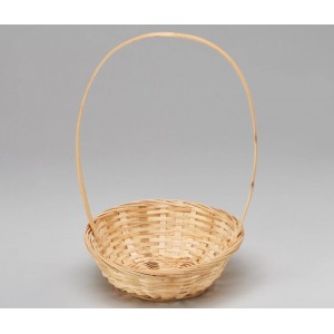 Корзина плетеная (бамбук) цвет натуральный D19xH5/31 см