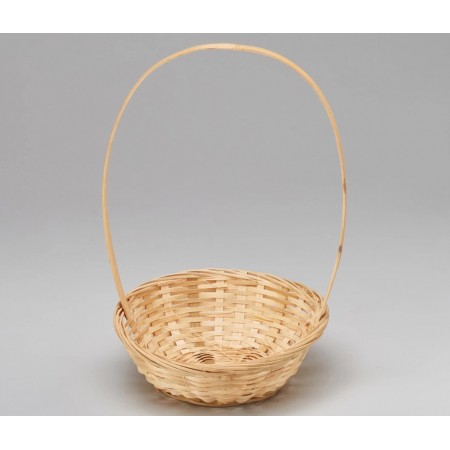 Корзина плетеная (бамбук) цвет натуральный D19xH5/31 см
