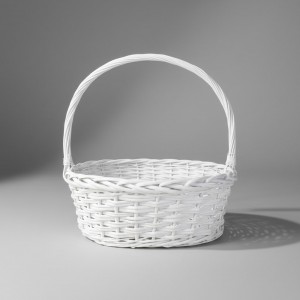 Корзина из ивы 48*38*17*47, S. овал, белый