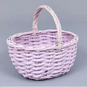 Корзина из ивы 23*19*12*23, овал, сирень