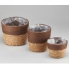 Набор корзин Рогоза D24, D19, D15, 3 шт., натур./коричневый