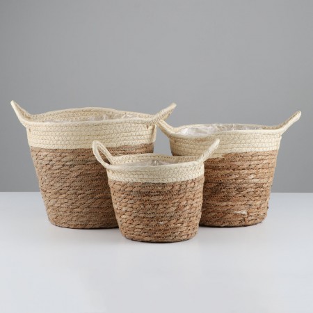 Набор корзин Рогоза D23xH20xB17, D20xH17xB15, D17xH14xB13, 3 шт.