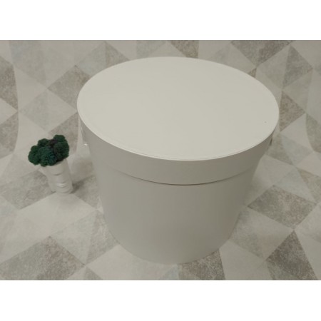 Коробка шляпная с крышкой 32,5 см Белая
