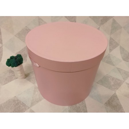 Коробка шляпная с крышкой 32,5 см Нежно-розовая