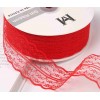 Лента декоративная "Изящное кружево" 45мм*50ярд Красный