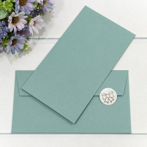 Конверт подарочный 16,9*9,4см Ментол