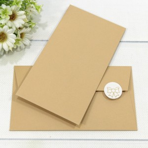 Конверт подарочный 16,9*9,4см Бежевый