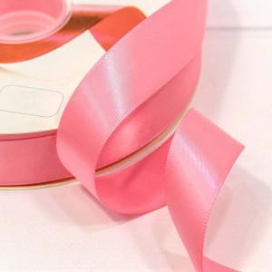 Лента полиэстер 25мм*100ярд - Насыщено розовый
