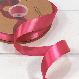 Лента полиэстер 25мм*100ярд - Малиново красный