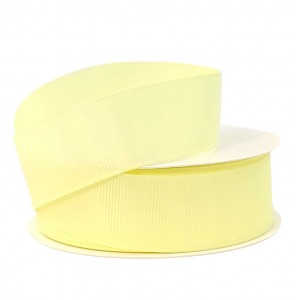 Лента репсовая 25мм*25ярд - Желтый пастель