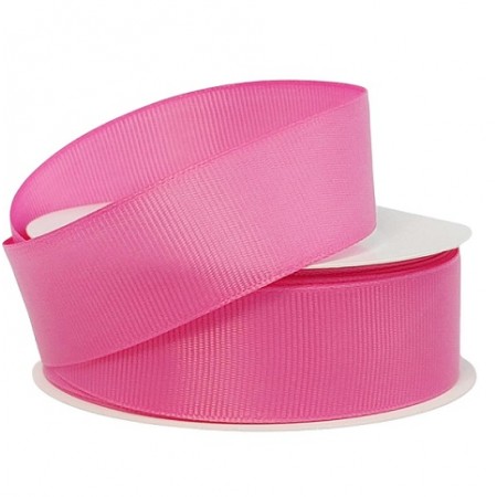 Лента репсовая 25мм*25ярд - Ярко розовый