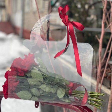 Переноска для цветов прозрачная 30*12*25 см