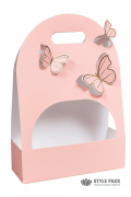 Сумочка подарочная "Butterfly" 25*9*36см розовый