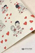 Крафт бумага "Love is..." 60см*10м