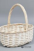Корзина из ивы 23*19*12*23, овал, белый