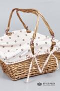 Корзина из ивы 38*23*21, прямоугольник, натуральный