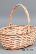 Корзина из ивы 23*19*12*23, овал, персиковый