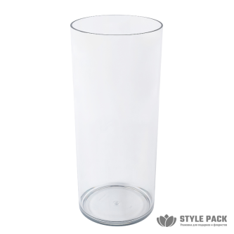 Ваза акриловая цилиндр D12см H35см, прозрачный