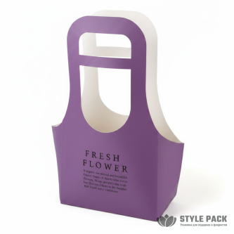 Пакет картонный "FRESH" 17*7,5*32,5см ежевичный