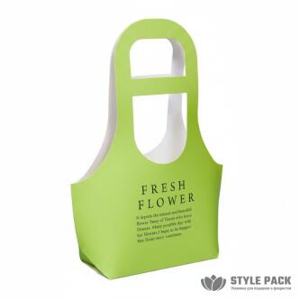 Пакет картонный "FRESH" 17*7,5*32,5см оливковый