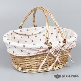 Корзина из ивы 40*32*17, овал, натуральный