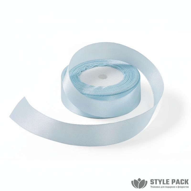 Лента атлас 25мм*25ярд, небесно-голубой