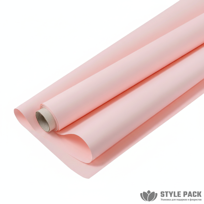 Плёнка "Satin MAX" 60см*10м*65мкм, нежно-розовый