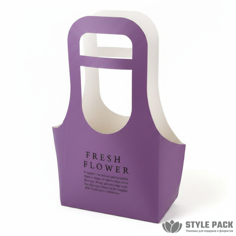 Пакет картонный "FRESH" 17*7,5*32,5см ежевичный