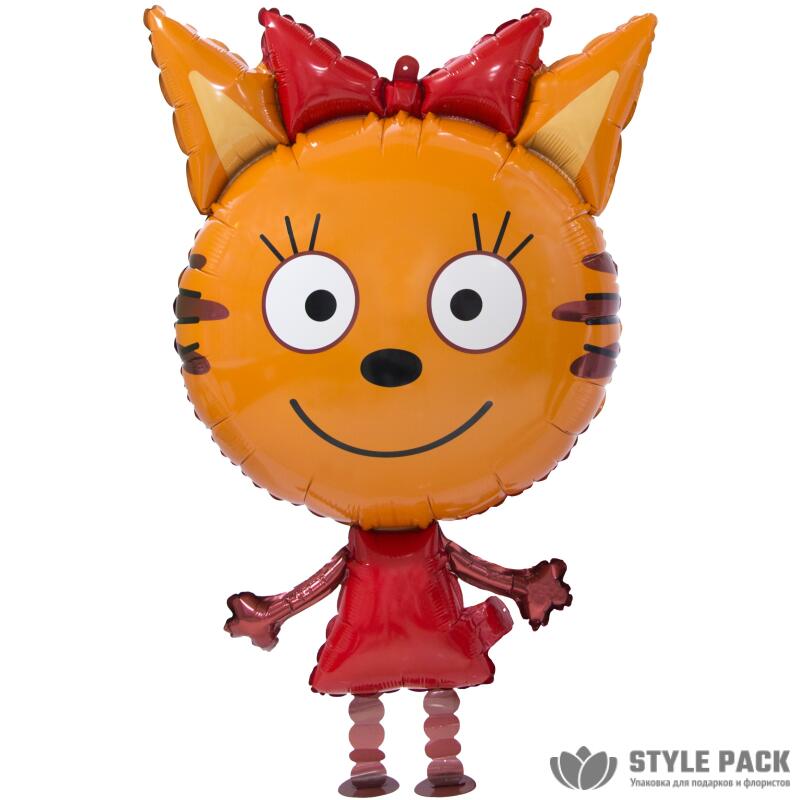 Шар 3D (32''/81 см) Ходячая Фигура, Три Кота, Карамелька, 1 шт. в уп.