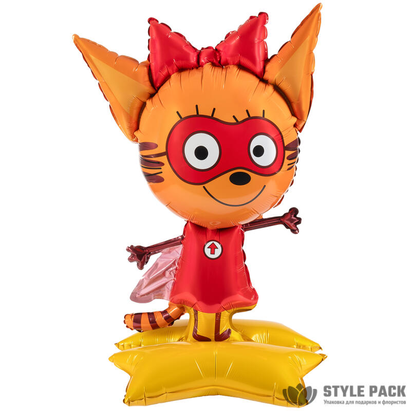Шар 3D (40''/102 см) Фигура на подставке, Три Кота, Карамелька, 1 шт. в уп.