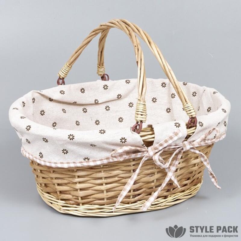Корзина из ивы 40*32*17, овал, натуральный